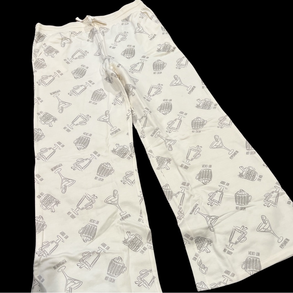 Holiday drinks fleece pants